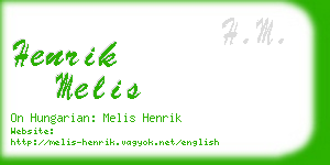 henrik melis business card